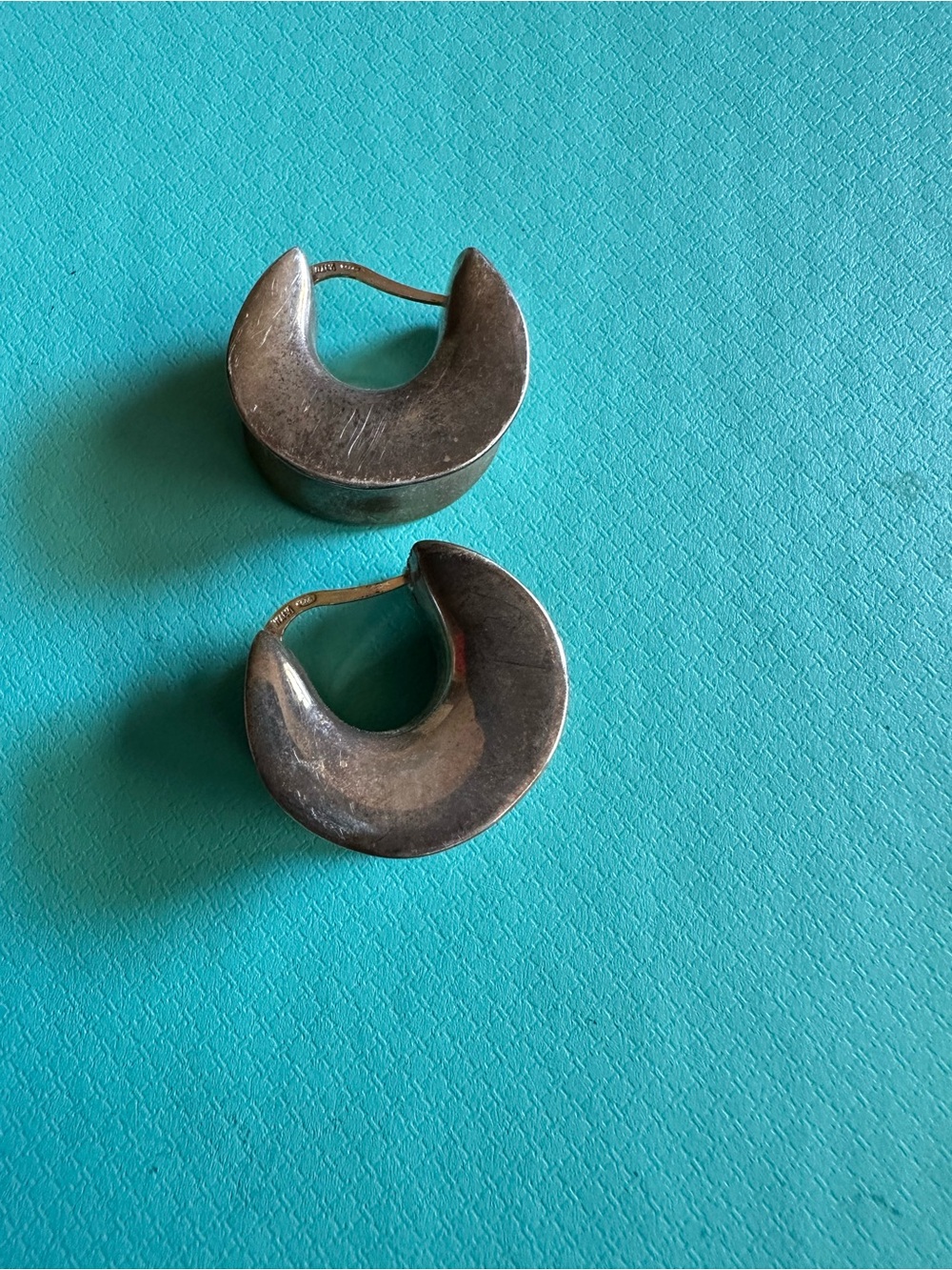 Vintage Milor Italy Sterling Italian Modernist Earrings